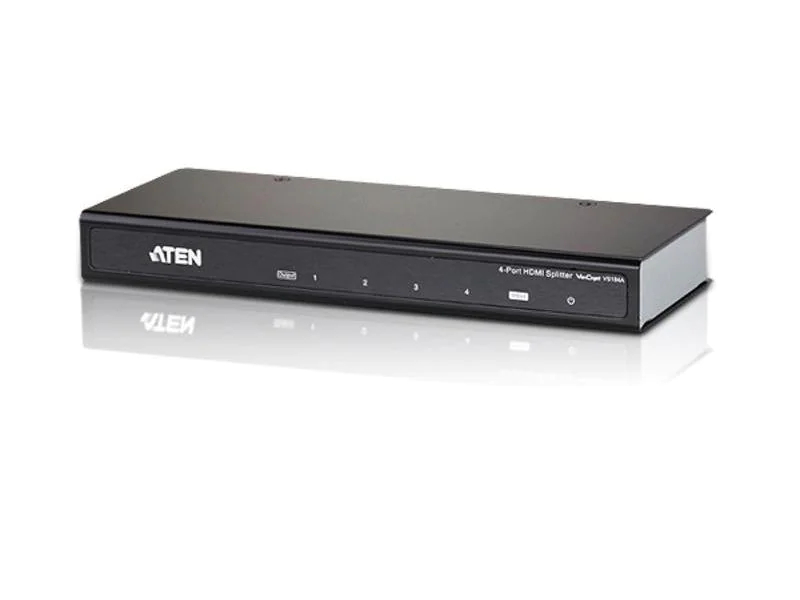 Aten 4-Port Signalsplitter HDMI - HDMI, Anzahl Ports: 4, Schnittstellen: HDMI Typ A, Signalverstärkung: Aktiv