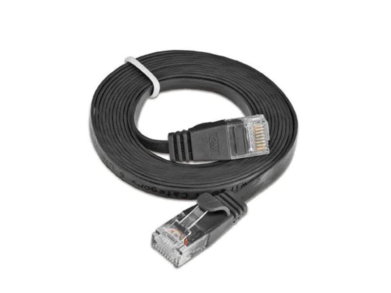 Wirewin Slimpatchkabel Cat 6, UTP, 2 m, Schwarz, Farbe: Schwarz, Form: Flach, Zusatzfunktionen: Mit Klinkenschutz, Längenaufdruck auf Stecker, Länge: 2 m, Anschlüsse LAN: RJ45 - RJ45, Produkttyp: Slimpatchkabel