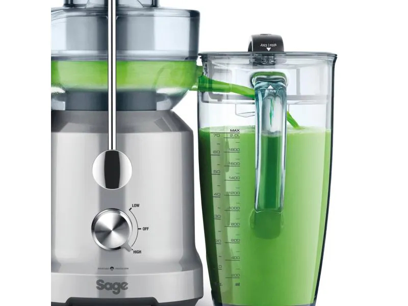 Sage Entsafter Nutri Juicer Cold Silber Schwarz, Betriebsart: Netzbetrieb, Ausstattung: Auffangbehälter; Einfülltrichter; Tresterbehälter, Farbe: Silber; Schwarz, Gerätetyp: Entsafter, Set