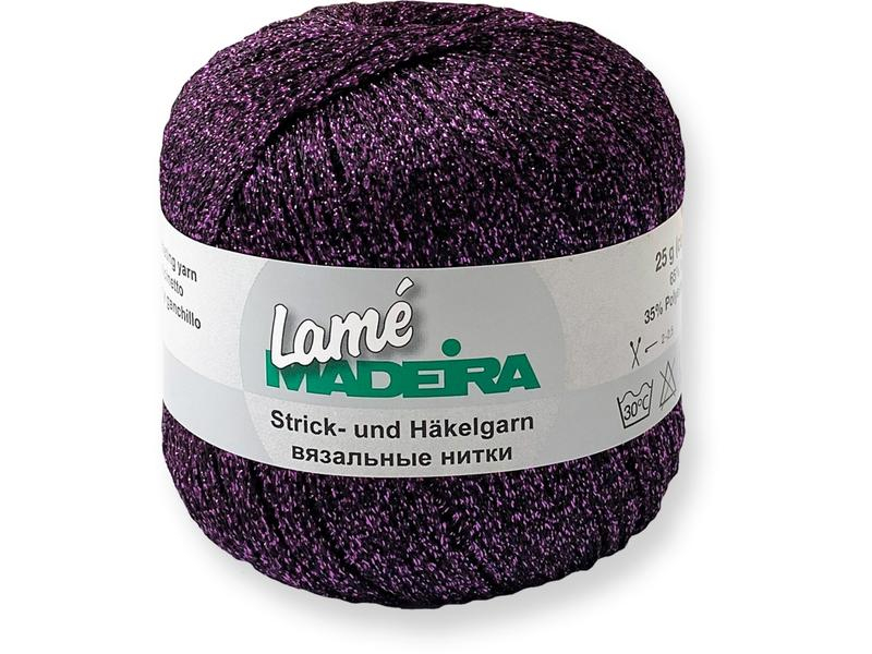 Madeira Häkel- und Strickgarn Lamé 25 g, 175 m, Violett, Detailfarbe: Violett, Garn-Art: Häkel- und Strickgarn, Unterfaden: Nein, Set: Nein