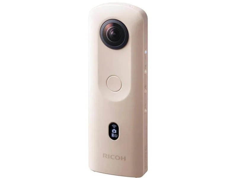 Ricoh 360°-Videokamera THETA SC2 Beige, Kapazität Wattstunden: 0 Wh, Bildfrequenz: 30 fps, Fotoauflösung: 14 Megapixel, Bluetooth, WLAN, Videoauflösung: 3840 x 1920, Speicherkartentyp: Kein