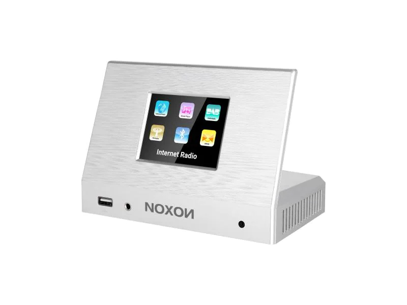 Noxon DAB+ Radio A120+ Radio Tuner: DAB+, FM, Internetradio, Stromversorgung: Kabel, Farbe: Silber, Ausstattung: 3.5mm Klinke, Bluetooth, LAN, WLAN, Fernbedienung, Spotify, Typ: Radioadapter