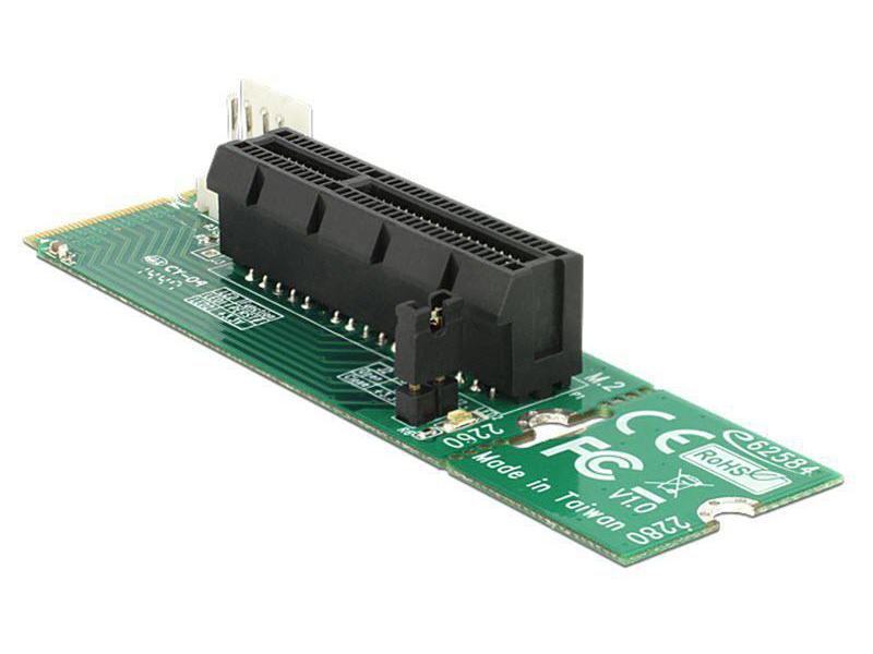 Delock M.2-Adpaterplatine für PCI-Express-x4, Zubehörtyp: Adapterplatine, M.2 Slot muss PCI-Express unterstützen (Key M)