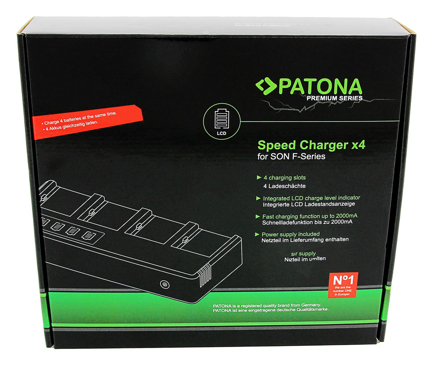 Patona 4x Speed Charger Sony F970 F Ser.