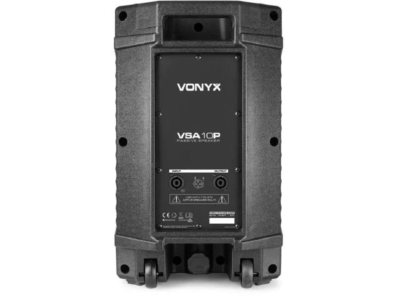 Vonyx Lautsprecher VSA10P 500 Watt 10 Zoll, Lautsprecher Kategorie: Passiv, Gehäusematerial: ABS, Bauweise: Multifunktionsbox, Bühnenmonitor, Topteil / Fullrangebox, Eigenschaften: Hochständerflansch, Bestückung: 1x 10"