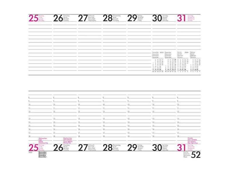 Büroline Wochenplaner 2024/2025, Weiss