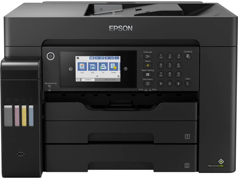 Epson ECO-Tank ET-16650, Farbe Tintenstrahl Drucker, A3, 32 Seiten pro Minute, Drucken, Scannen, Kopieren, Fax, Duplex und WLAN