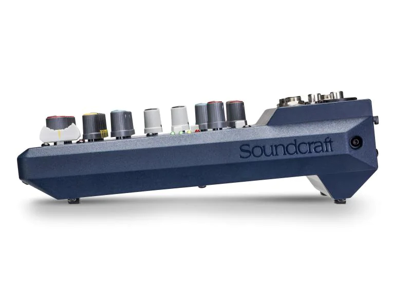 Soundcraft Mischpult Notepad-8FX, Bauform: Pultform, Stereoeingänge: 3, Digitale Schnittstelle: USB, Mic-/Linekanäle: 2, Auxwege: 1, Powermixer: Nein