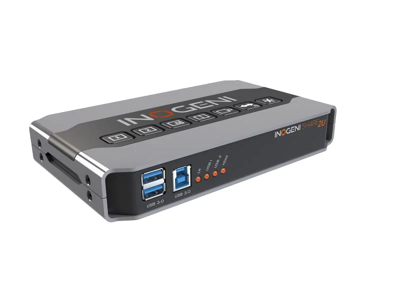 Inogeni Kamera Mixer SHARE2U USB/HDMI ? USB 3.0, Stromversorgung: 12 V, Max. Auflösung: 1920 x 1080 (Full HD), Anzahl Eingänge: 2 ×, Anzahl Ausgänge: 1 ×, Eingänge: 3.5 mm Klinke, HDMI, USB-A, Ausgänge: HDMI, 3.5 mm Klinke, USB-B