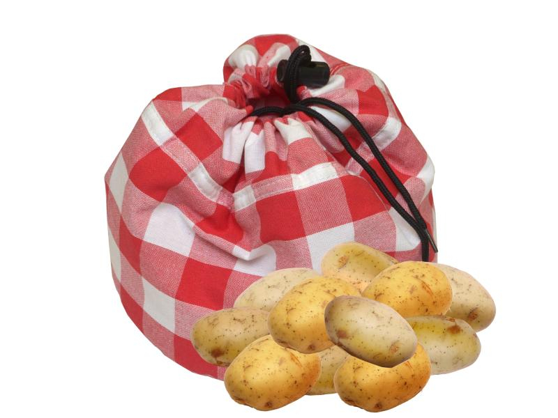 Heidi Cheese Line Kartoffelsack Vichy Rot Weiss, Farbe: Rot; Weiss, Material: Baumwolle, Waschbar bei 30°C
