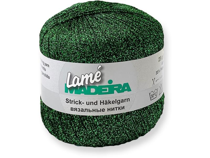 Madeira Häkel- und Strickgarn Lamé 25 g, 175 m, Grün, Detailfarbe: Grün, Garn-Art: Häkel- und Strickgarn, Unterfaden: Nein, Set: Nein