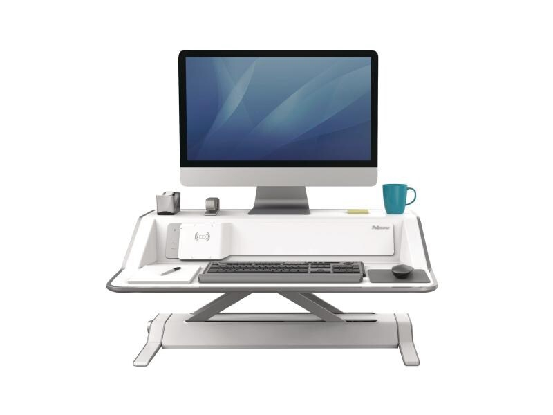 FELLOWES Lotus DX Sitz-Steh Workstation 8091501 weiss