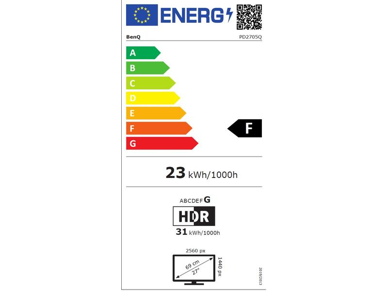 BenQ Monitor PD2705Q, 27 Zoll LED, 2560 x 1440 Pixel, 16:9, HDMI USB, Grau