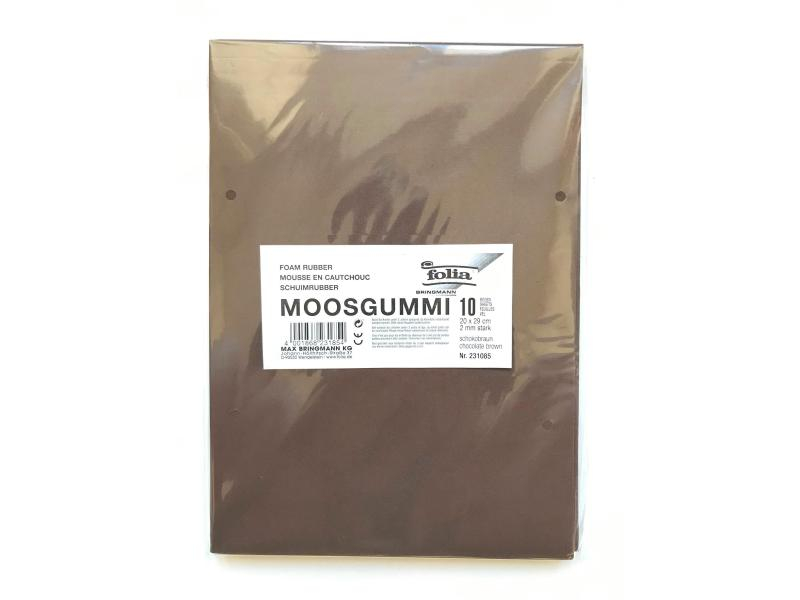 Folia Moosgummi Braun, 10 Stück, Selbstklebend: Nein, Verpackungseinheit: 10 Stück, Farbe: Braun, Grösse: 20 x 29 cm