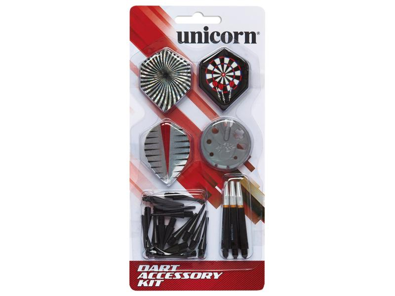 Unicorn Dartpfeile Soft Accessory Kit, Dart Art: Soft Dart, Verpackungseinheit: 1 Stück, Gewicht: 35 g, 9x Flights, 3x Shaft, 30x Dartspitzen