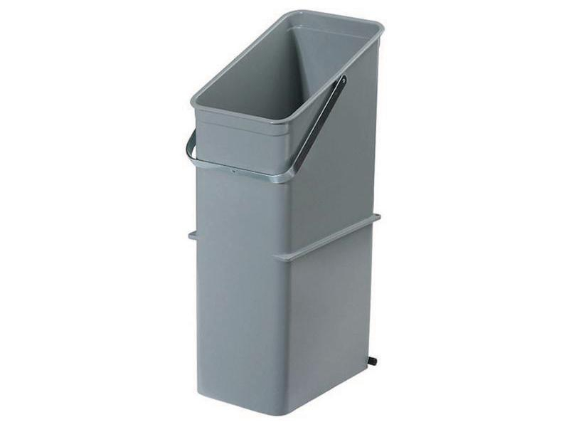 Müllex Abfalleimer Modul 17 l, Grau, Anzahl Behälter: 1, Farbe: Grau, Form: Quadratisch, Material: Kunststoff, Fassungsvermögen: 17 l
