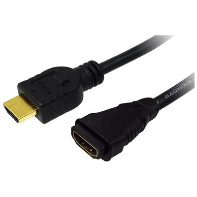 LogiLink HDMI Verlängerungskabel 1.4, schwarz, 1,0 m Kabel HDMI 1.4 HDMI Buchse,HDMI Stecker 1m schwarz