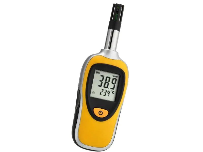 TFA Dostmann Thermo-/Hygrometer MT903A, Farbe: Gelb, Funktionen: HOLD Funktion; MAX/MIN/AVG Funktion, Anwendungsbereich: Temperatur-/Feuchtemessung, Typ: Thermo-/Hygrometer, -30 bis +70°C