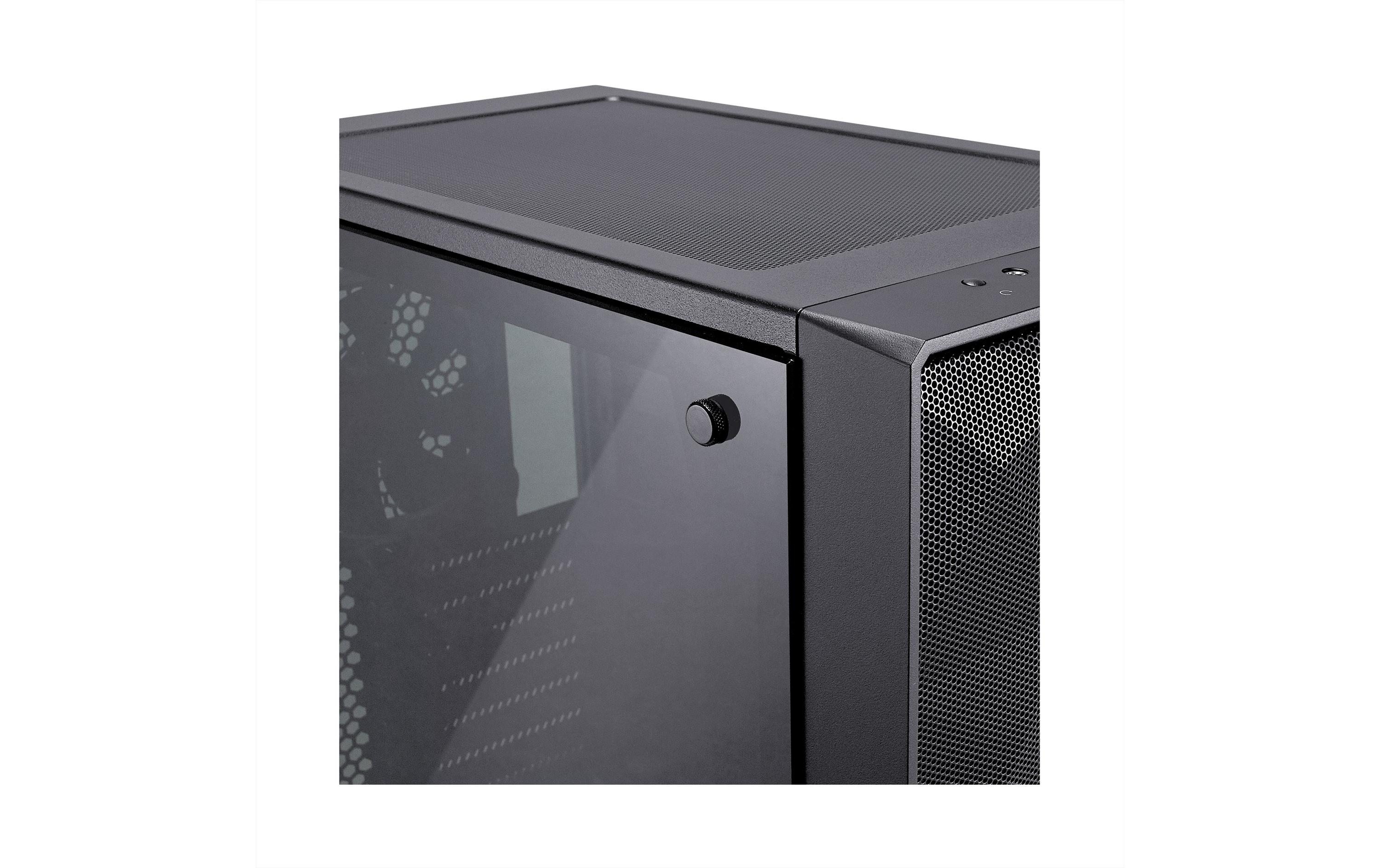 Fractal Design PC-Gehäuse Meshify C Dark TG, Unterstützte Mainboards: Micro-ATX, ITX, ATX, Gehäuse Bauart: Mid-Tower, Detailfarbe: Schwarz, Anzahl Lüfterplätze: 7, Sichtfenster: Ja, Netzteil vorinstalliert: Nein