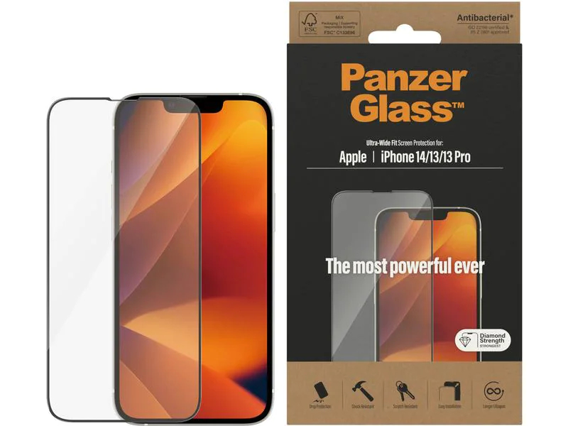 Panzerglass Displayschutz Ultra Wide Fit iPhone 14