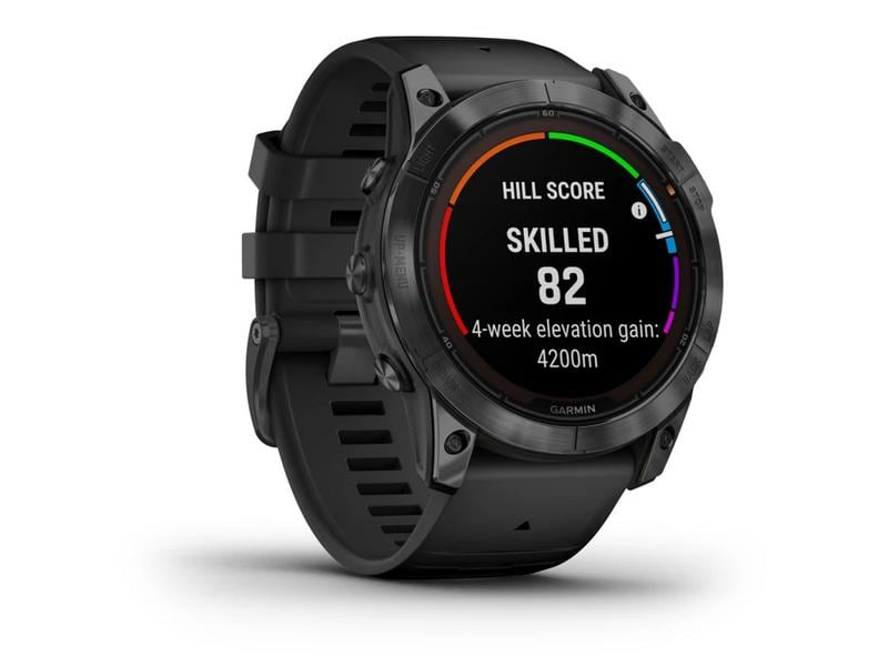 GARMIN GPS-Sportuhr Fenix 7X Pro ? Solar Edition, Touchscreen: Ja, Verbindungsmöglichkeiten: WLAN (Wi-Fi), Bluetooth, ANT+, Kompass: Ja, Farbe Gehäuse: Schwarz, Armbandtyp: Sportarmband, Anzeige: Digital