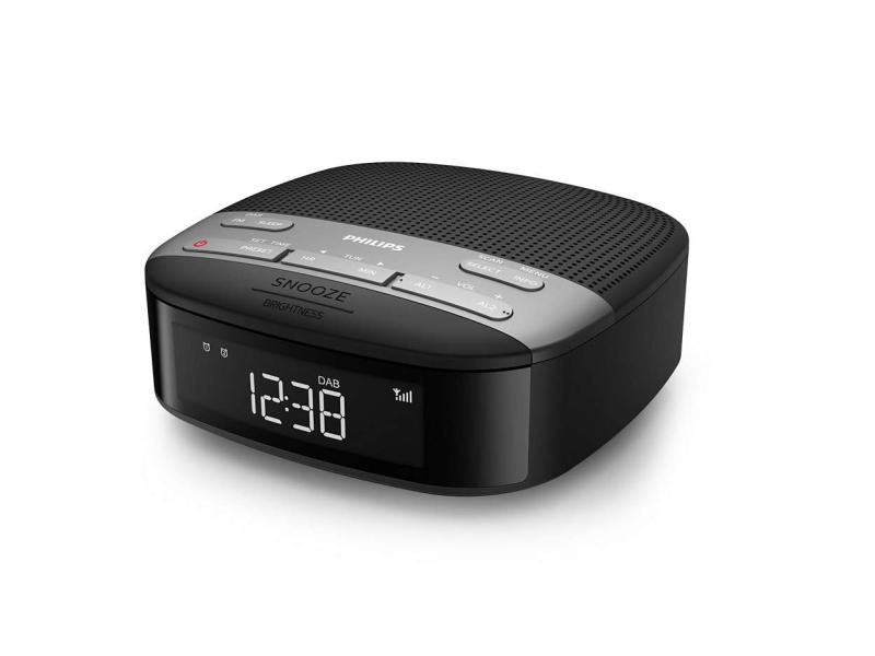 Philips Radiowecker TAR3505/12 Schwarz, Radio Tuner: DAB+, FM, Stromversorgung: Netzbetrieb, Farbe: Schwarz, Ausstattung: Weckfunktion, Senderspeicher, Schlummerfunktion, LC-Display, Sleep-Timer, Typ: Radiowecker