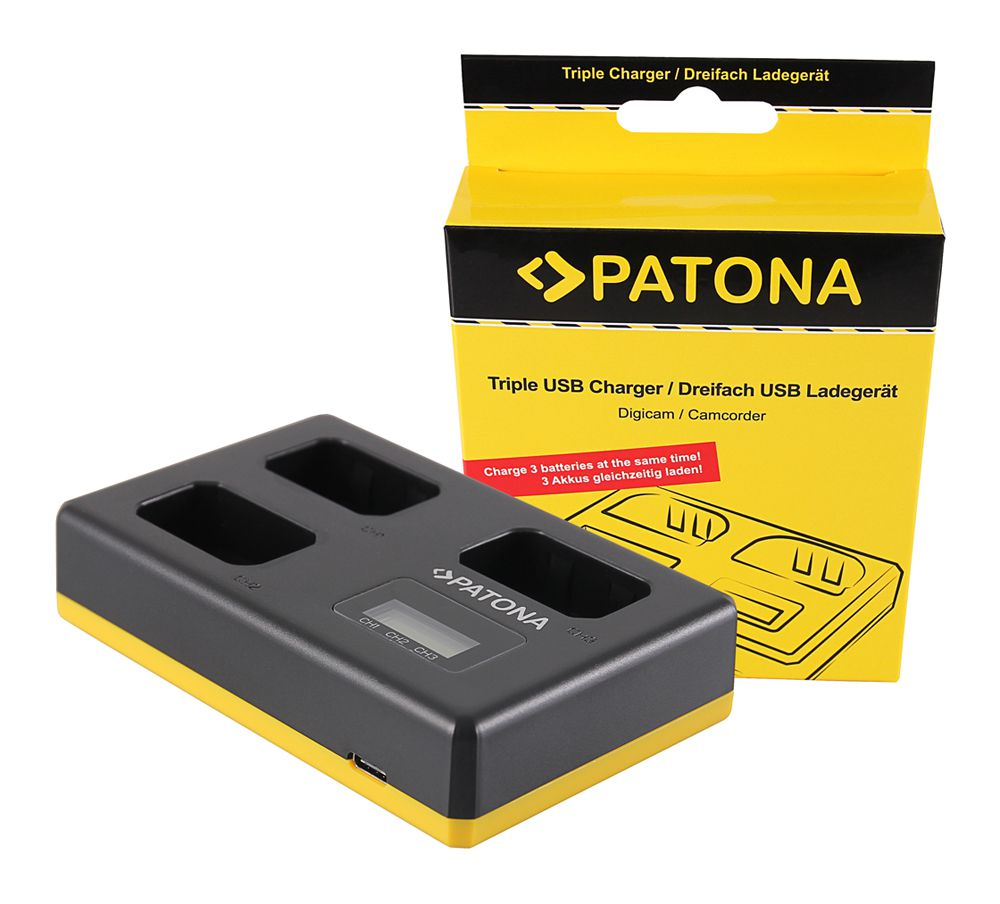 Patona Triple Ladeger. USB Sony NP-FW50