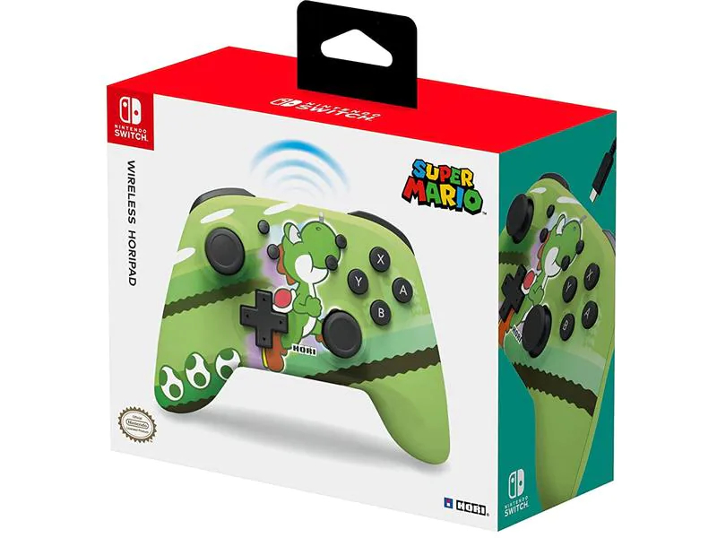 Hori Controller Wireless Horipad Yoshi, Verbindungsmöglichkeiten: Bluetooth, Plattform: Nintendo Switch, Controller Typ: Gamepad, Detailfarbe: Grün