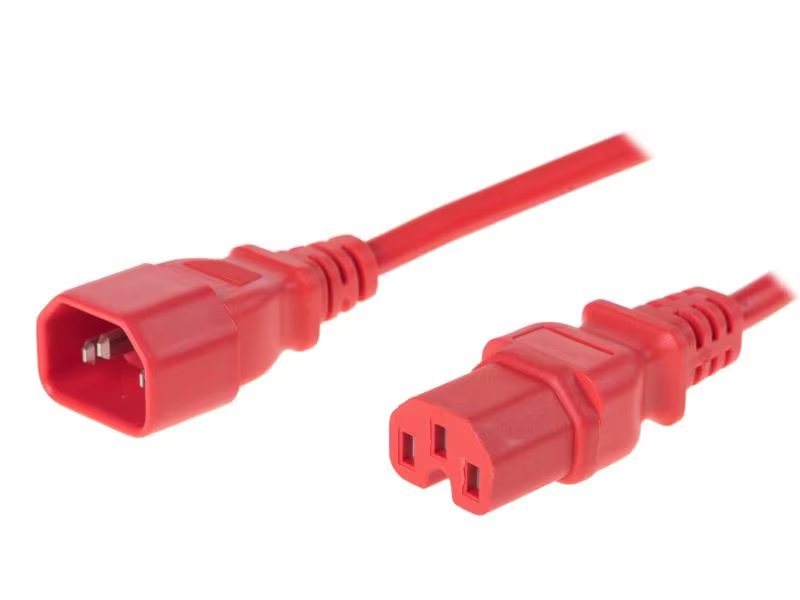 Diggelmann Netzkabel 1.5 m C15-C14, Anzahl Leiter: 3, Detailfarbe: Rot, Kinderschutz: Nein, Steckereigenschaften: Angespritzt, Steckertyp Ausgang: C15, Leiterquerschnitt: 1 mm²