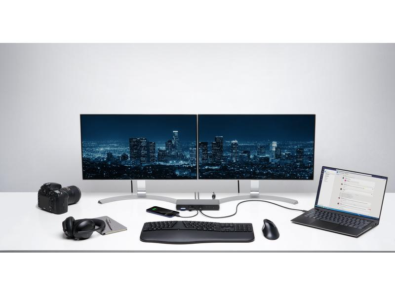 Kensington Dockingstation SD5700T Thunderbolt 4 Dual 4K, Ladefunktion: Ja, Dockinganschluss: Thunderbolt 4, Kompatible Hersteller: Universal, Vesa-Bohrung vorhanden: Ja