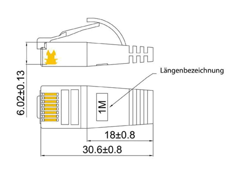 Wirewin Slimpatchkabel Cat 6, STP, 1 m, Orange, Farbe: Orange, Form: Flach, Zusatzfunktionen: Mit Klinkenschutz, Längenaufdruck auf Stecker, Länge: 1 m, Anschlüsse LAN: RJ45 - RJ45, Produkttyp: Slimpatchkabel