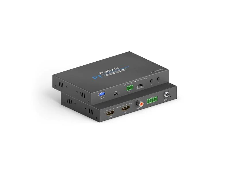 PureTools Audio Extraktor PT-C-HDAEDE HDMI, Eingänge: HDMI, 3 Pin Phoenix, Ausgänge: HDMI, Cinch