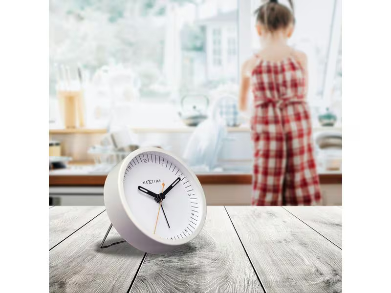 NeXtime Klassischer Wecker Small Weiss