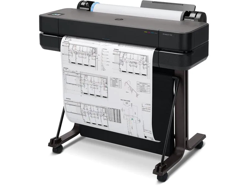 HP Grossformatdrucker DesignJet T630 - 24", Druckertyp: Farbig, Verbindungsmöglichkeiten: LAN, USB, WLAN, Drucktechnik: Tintenstrahl, Total Fassungsvermögen Papierzuführungen: 1 Rolle/n, Funktionen: Drucken, Anzahl Papierzuführungen (integriert): 1