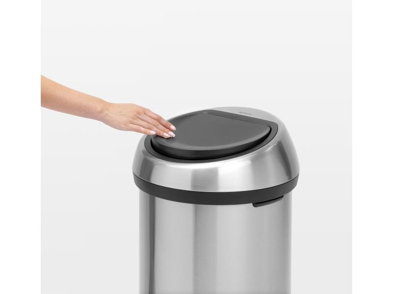 Brabantia Toucheimer Touch Bin Fingerprint proof 60 l, Matt Steel