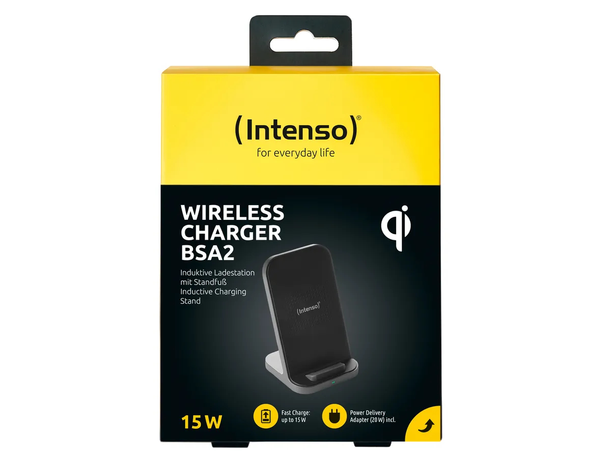 INTENSO Wireless Charging Stand BSA2 7410620 Qi-certified black