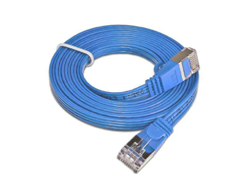 Wirewin Slimpatchkabel Cat 6, STP, 0.5 m, Blau, Farbe: Blau, Form: Flach, Zusatzfunktionen: Mit Klinkenschutz, Längenaufdruck auf Stecker, Länge: 0.5 m, Anschlüsse LAN: RJ45 - RJ45, Produkttyp: Slimpatchkabel