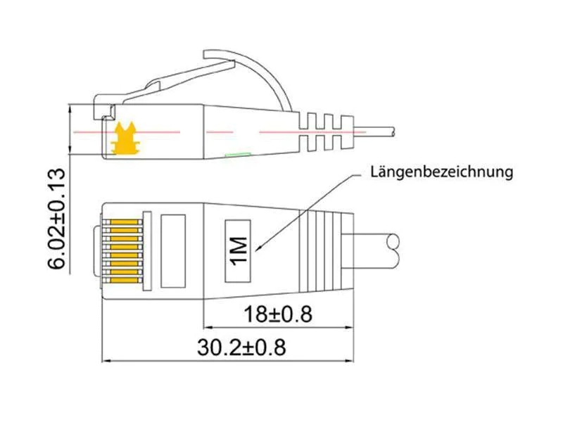 Wirewin Slimpatchkabel Cat 6, UTP, 0.5 m, Orange, Farbe: Orange, Form: Flach, Zusatzfunktionen: Mit Klinkenschutz, Längenaufdruck auf Stecker, Länge: 0.5 m, Anschlüsse LAN: RJ45 - RJ45, Produkttyp: Slimpatchkabel