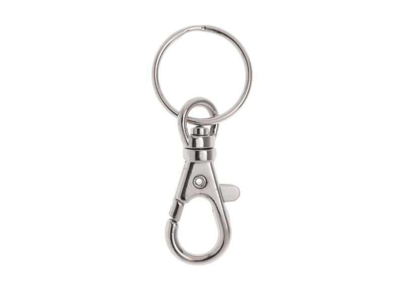 Glorex Schlüsselanhänger mit Karabiner, Ø 25 mm, Silber, Farbe: Silber