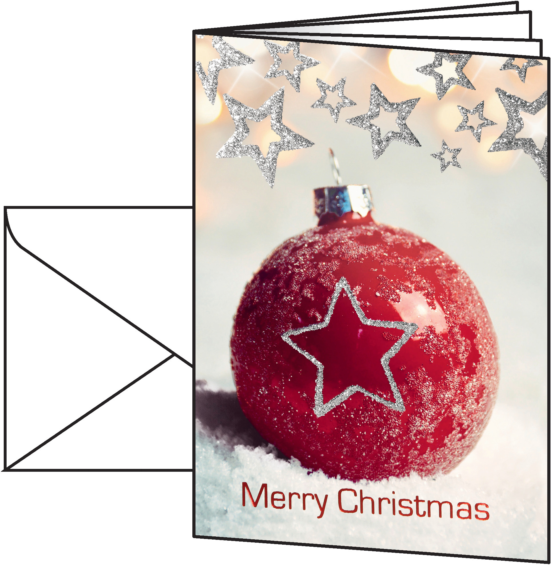 sigel Weihnachtskarte "Christmas Bauble", A6, 220 g/qm
