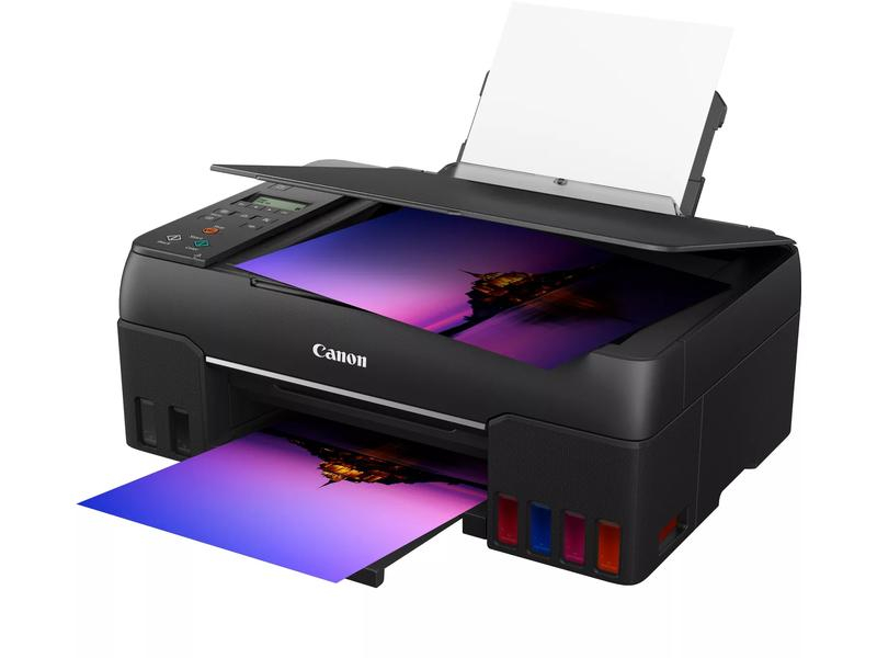 Canon Multifunktionsdrucker PIXMA G650, Druckertyp: Farbig, Drucktechnik: Tintenstrahl, Total Fassungsvermögen Papierzuführungen: 100 Seiten, Mobildruck: Ja, Anzahl Papierzuführungen (maximal): 1, Druckgeschwindigkeit (farbig): 3.9 ppm