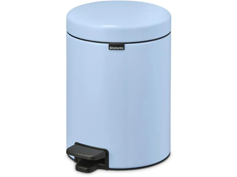 Brabantia Kosmetikeimer NewIcon 5 l, Dreamy Blue, Fassungsvermögen: 5 l, Höhe: 29.1 cm, Anzahl Behälter: 1, Material: Kunststoff, Form: Rund, Detailfarbe: Blau