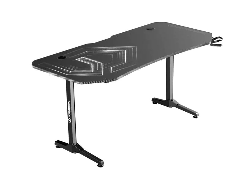 Ultradesk Gaming Tisch Frag XXL Schwarz, Beleuchtung: Nein, Höhenverstellbar: Nein, Detailfarbe: Schwarz, Material: Stahl