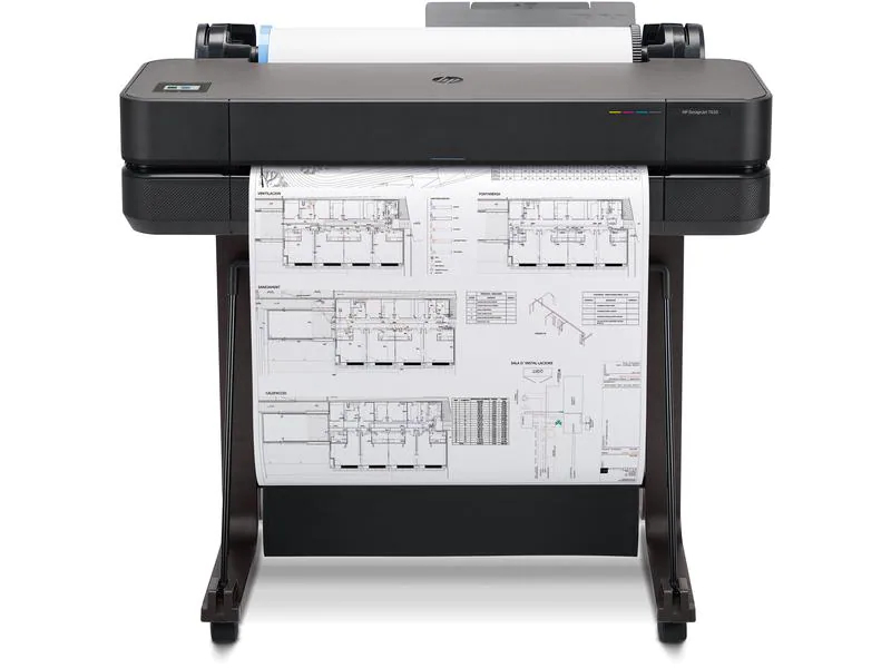 HP Grossformatdrucker DesignJet T630 - 24", Druckertyp: Farbig, Verbindungsmöglichkeiten: LAN, USB, WLAN, Drucktechnik: Tintenstrahl, Total Fassungsvermögen Papierzuführungen: 1 Rolle/n, Funktionen: Drucken, Anzahl Papierzuführungen (integriert): 1