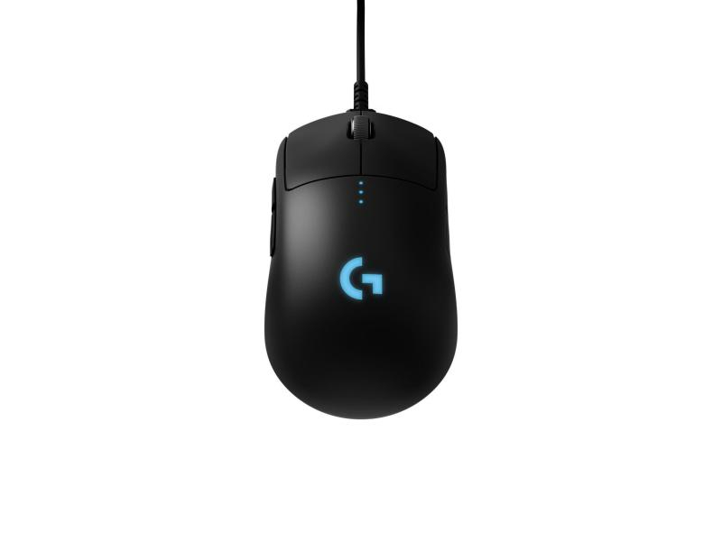 Logitech Gaming-Maus G Pro Wireless Lightspeed, Maus-Typ: Gaming, Bedienungsseite: Universal, Maus Features: Beleuchtung; Daumentaste; Batteriestandsanzeige; Integrierter Speicher; Scrollrad, Farbe: Schwarz, Verbindungsart: Kabellos; Verkabelt, Schnittste