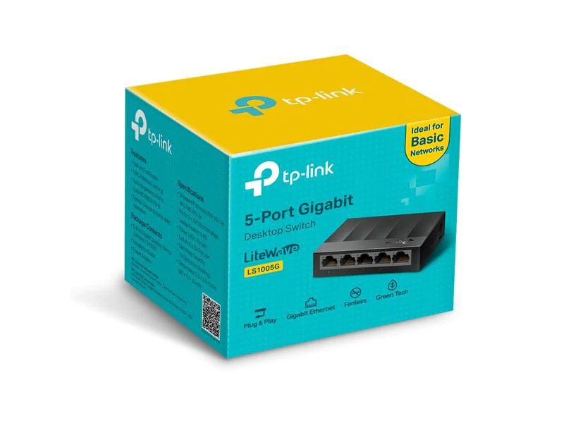 TP-LINK LiteWave 5Port Gigabit Switch LS1005G Desktop Plastic Case