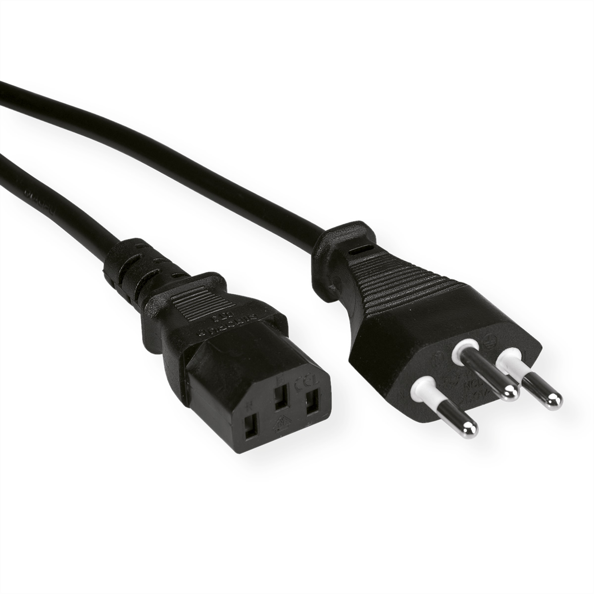 VALUE Power Cable, T12-C13, 1,8m, black