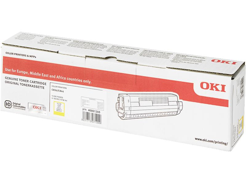 OKI Toner yellow 46861305 C834/844 10'000 Seiten