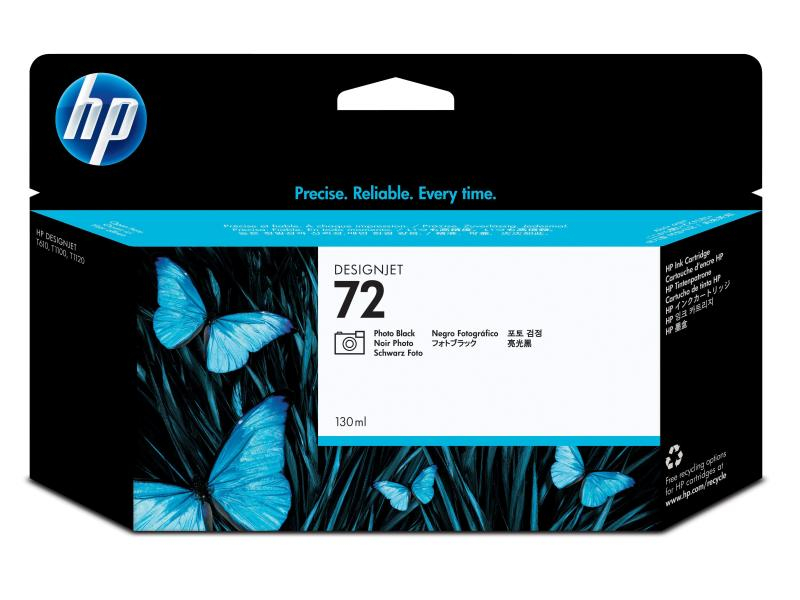 HP Tintenpatrone 72 photo schwarz C9370A DesignJet T1100 130ml