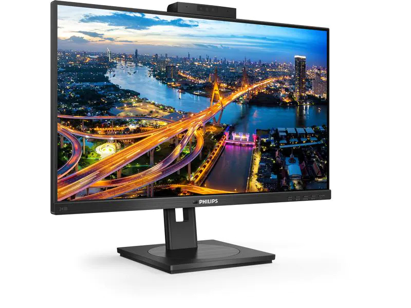 Philips Monitor 243B1JH/00, Bildschirmdiagonale: 23.8 ", Auflösung: 1920 x 1080 (Full HD), Paneltyp: IPS, Bildschirmoberfläche: Entspiegelt, Farbraum: sRGB, NTSC, USB-Hub: Ja